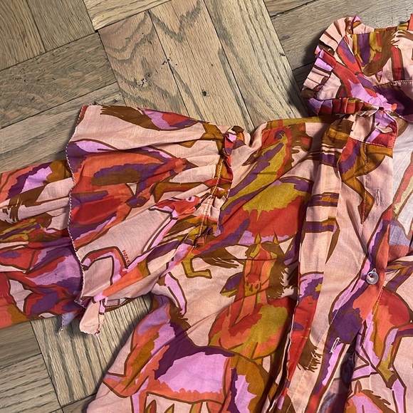 Vibrant Multicolor Ruffled Blouse - Picture 11 of 11